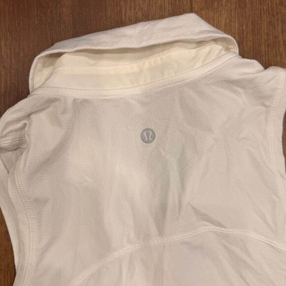 Lululemon Quick-Drying Sleeveless Golf Tour Championship Polo Shirt White 6 - Picture 8 of 9